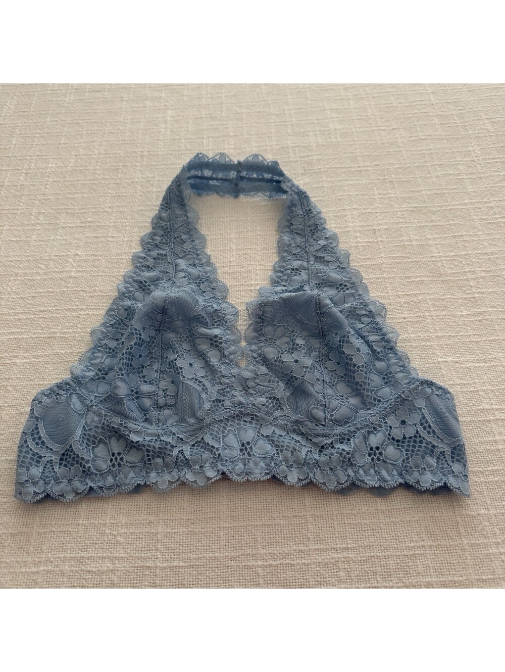 Intimately Free People Blue Lace Lounge Bralette Wireless Sz XS Extra Small